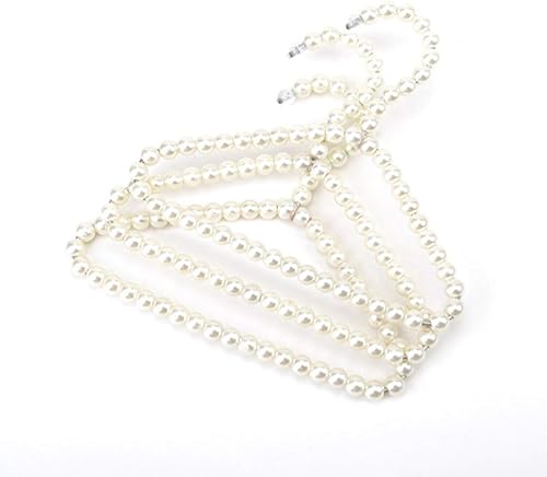 Miniatura 7 de POPETPOP Perchas de ropa para mascotas, perlas, perchas para niños, mascotas, perros (7.9 in, blanco)