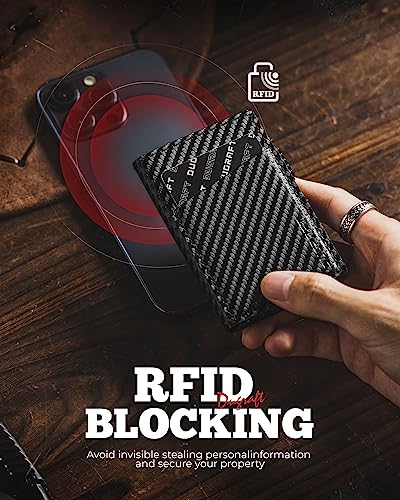 DUGRAFT Card Holder Wallet for Men, Minimalist Pop up Wallet RFID Blocking Slim Card Wallet Holds 10 Cards and Notes4