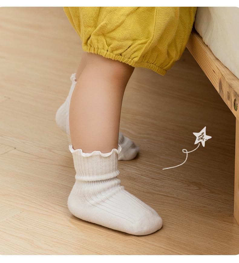 QandSweet Baby Girls' Non-Slip Socks Toddler Non-skid Socks Cotton for Infant Kids3