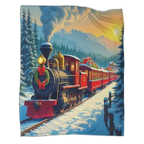 Couverture douillette train 3D pour réchauffer les nuits fraîches - 3