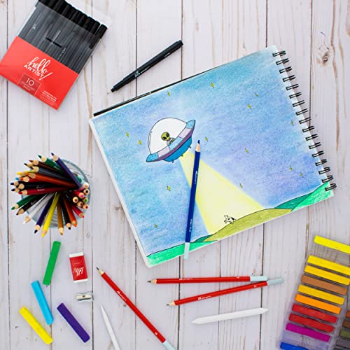 Image of Hello, Artist! Black Mountains Sketchbook, 9x11, White Paper