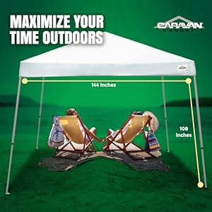 Caravancanopyvseries12by12footoutdoorshadeinstantcanopykitwithsteelframeand150dpolyestercanopytop3legheightsettingswhite Urban Country Home Decor Caravan canopy v series 12 by 12 foot outdoor shade instant canopy kit with steel frame and 150d polyester canopy top 3 leg height settings white urban country home decor