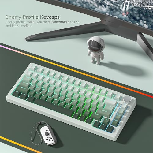 Image of Womier Green Keycaps for Mechanical Keyboard, Shine Through PBT Keycaps