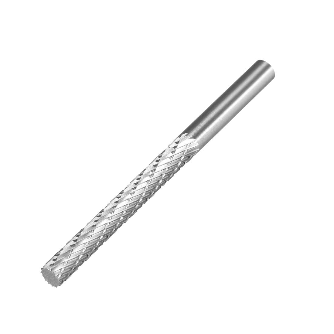 uxcell HSS Rotary Files 1/4" Shank, Double Cut Top Flat Cylinder Shape Rotary Burrs Tool 6mm Dia, for Die Grinder Drill Bit Wood Soft Metal Carving Polishing Model Engineering