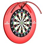 Mission Darts | Torus 120° | Bright White LED | Dart Board Lighting System | Portable | USB C. (Red)