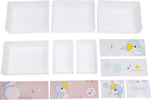 Miniatura 8 de Cajones de plástico con 6 cajones de plástico con cerradura, organizador alto para ropa, organizador de armario pequeño, estante organizador de