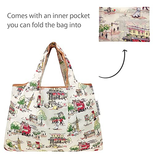 Image of allydrew Large Foldable Tote Nylon Reusable Grocery Bag