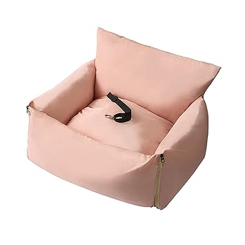 Indy Mall Dog Car Seat Pet Car Booster Seat Soft Carrier Cage Waterproof Pink
