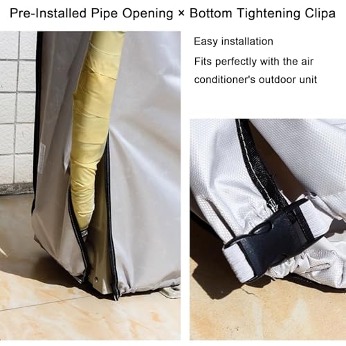 Protector aire acondicionado exterior para evitar suciedad sin montaje 8