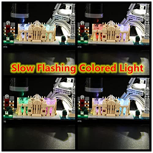 Image of GEAMENT LED Light for (Architecture Paris with Eiffel Tower) Building Blocks Set - Compatible with LEGO 21044 Skyline Building Model (Model Set Not Included)