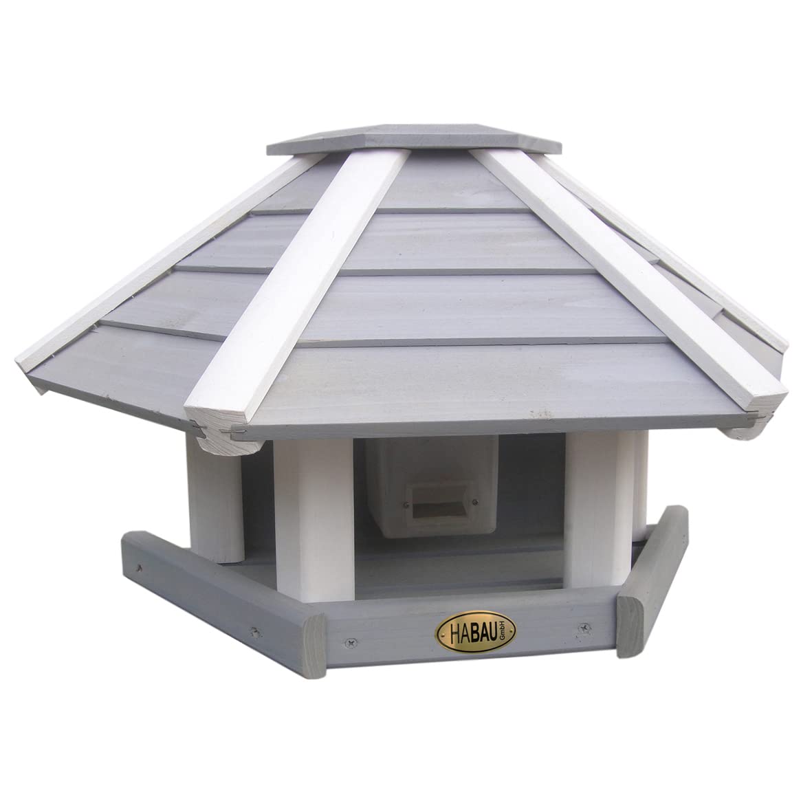 HABAU Vogelhaus Wandhänger, Grau/Weiß