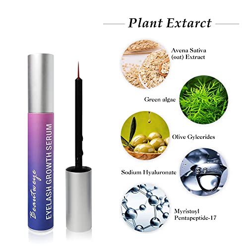 Eyelash Growth Serum, Natural Eyelash Enhancer, Brow & Lash Enhancing Formula & Rapid Brow Growing Treatment For Longer, Thicker And Strong Lashes… #TOP22
