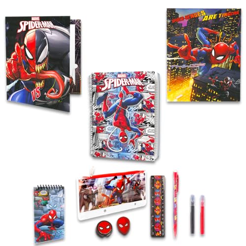 Sac à dos Spiderman 40 cm avec boîte à déjeuner et papeterie pour enfant - 6