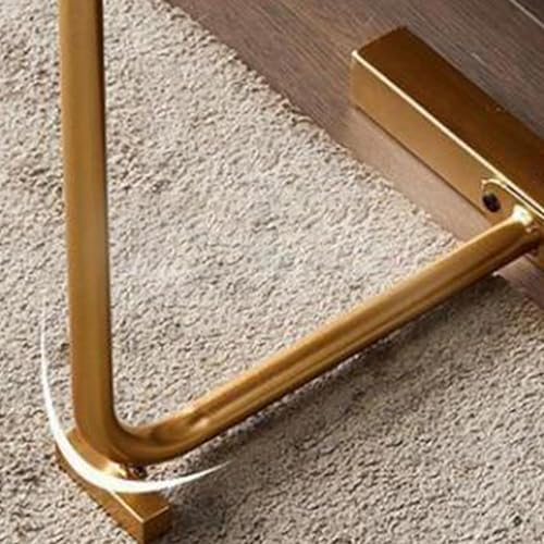 Image of TV Tray Table, Flip-Top & Rounded Metal Corners, Snack Table for Couch, Sofa, Bed, Chair, Living Room, C Shaped End Side Table for Eating, Dinner or Laptop, Small Spaces