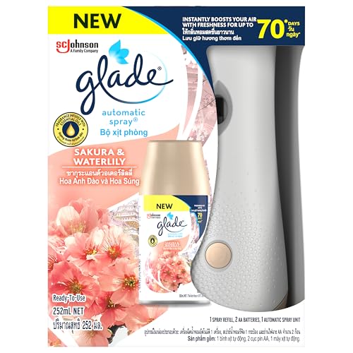 Glade Automatic Spray Starter Kit Sakura & Waterlily Air Freshener 252ml
