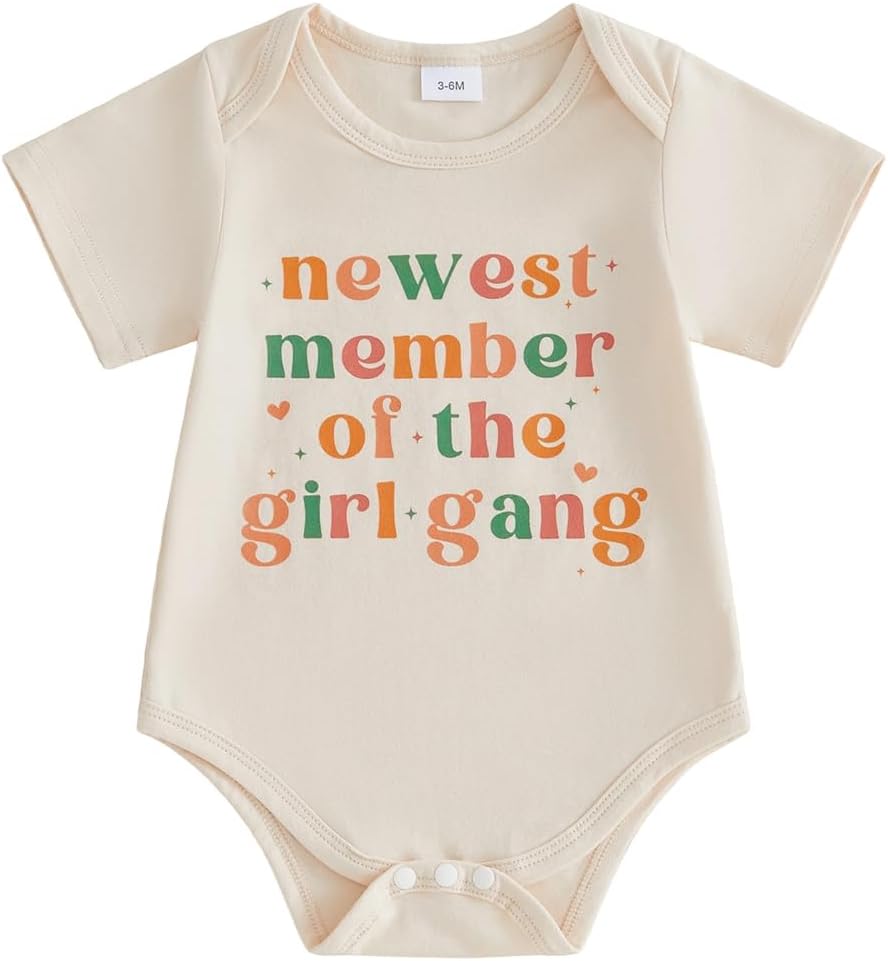 luethbiezx Infant Newborn Baby Boys Girls Bodysuit Short Sleeve Funny Letters Romper Reveal Pregnancy Announcement Clothes