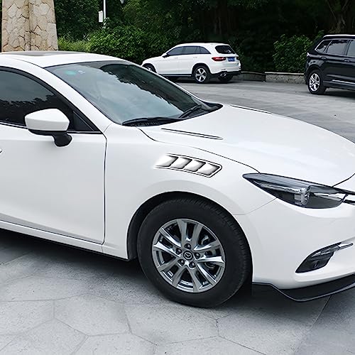 JNNJ 2Pcs Turbo Motorhaube Entlüftungsabdeckung Haube, Auto Dekorative Luftstrom Ansaugschaufel Turbo Motorhaube Entlüftungsabdeckung, Motorhaube Modifiziertes Zubehör