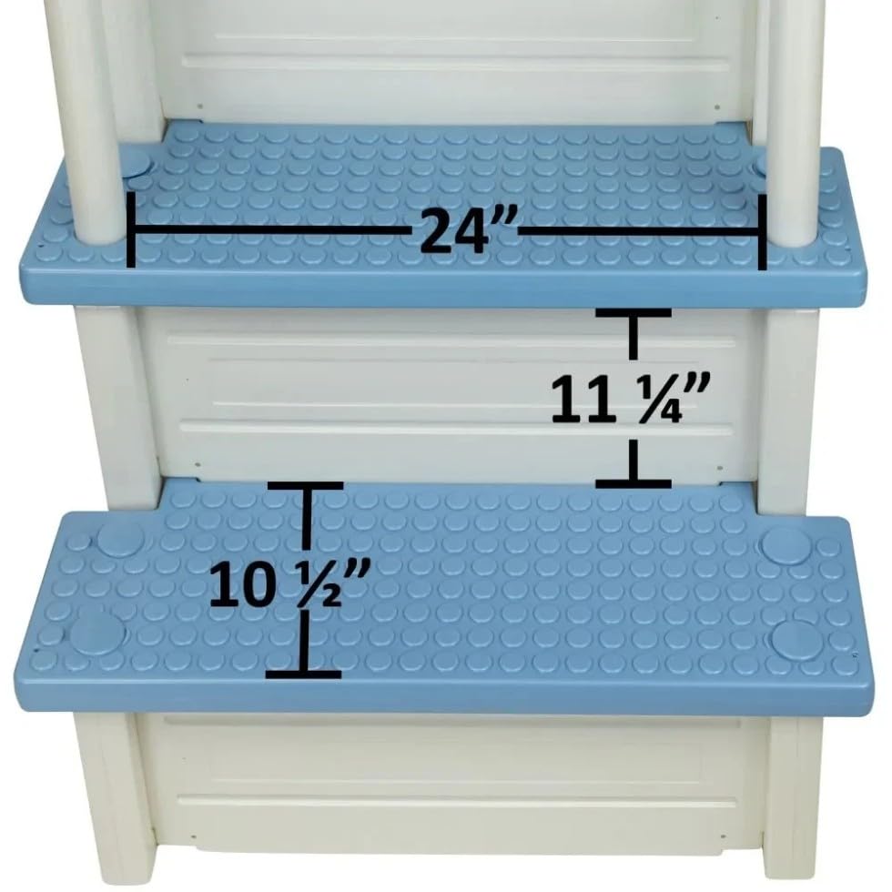 Escalera para Piscina Blanca con Escalones Antideslizantes miniatura 4