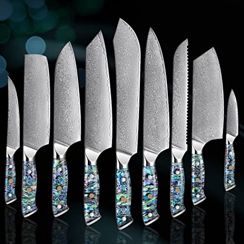 Set Cuchillos Cocina 9 Piezas Acero Aleado