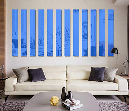 3D Rectangle Mirror Wall Stickers, 10PCS Mirror Art DIY Home Decorative Acrylic Mirror Wall Sheet Plastic Mirror Tiles for Home Living Room Bedroom Ceiling Sofa TV Setting Wall Decoration Decor Decal