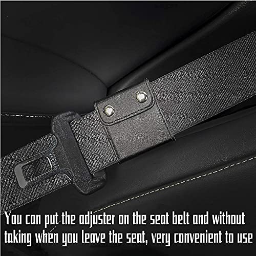 Justtop Seat Belt Adjuster, 2 Pack Universal Vehicle Seat Belt Cover Clips, Comfort Auto Shoulder Neck Protector Strap Positioner Locking Clip-Black #TOP4