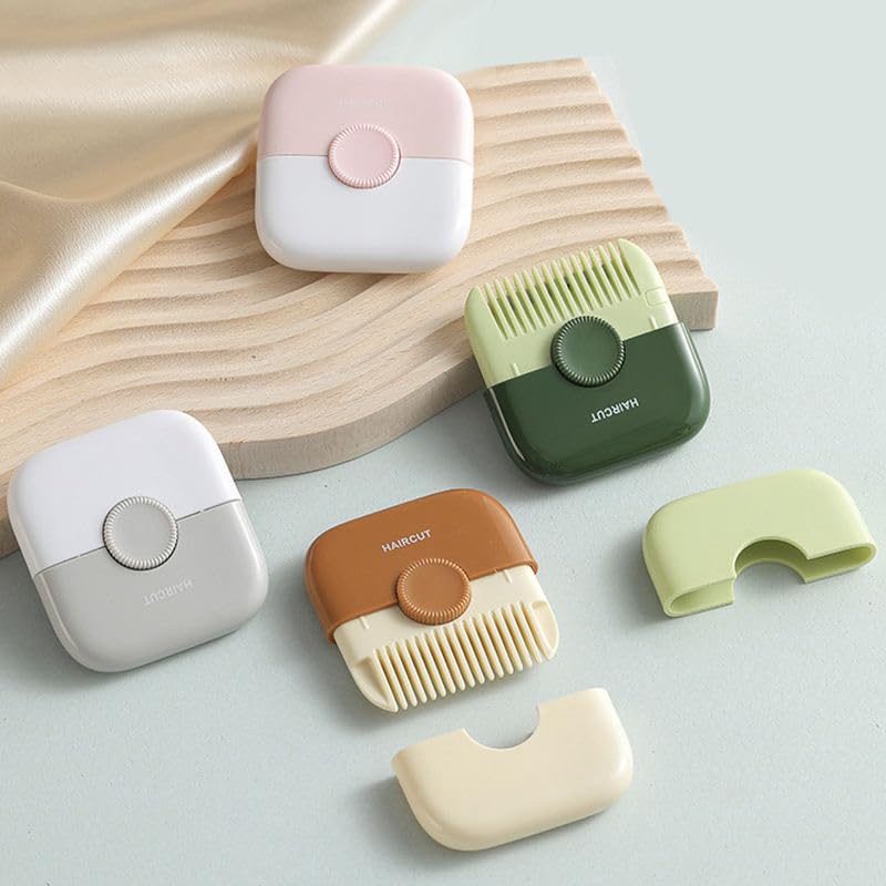 VIVITO 2-in-1 Hair Trimmer & Split Ends Cutter | Dual-Sided Razor Comb for Men, Women & Kids | Portable, Manual Hair Cutting & Styling Tool | Adjustable Blade, Safe Rounded Teeth, Easy-to-Clean Hair Clipper Comb | For Bangs, Split Ends & Quick DIY Trimming (Multicolor) (Multicolor, Pack of 2)-image-9