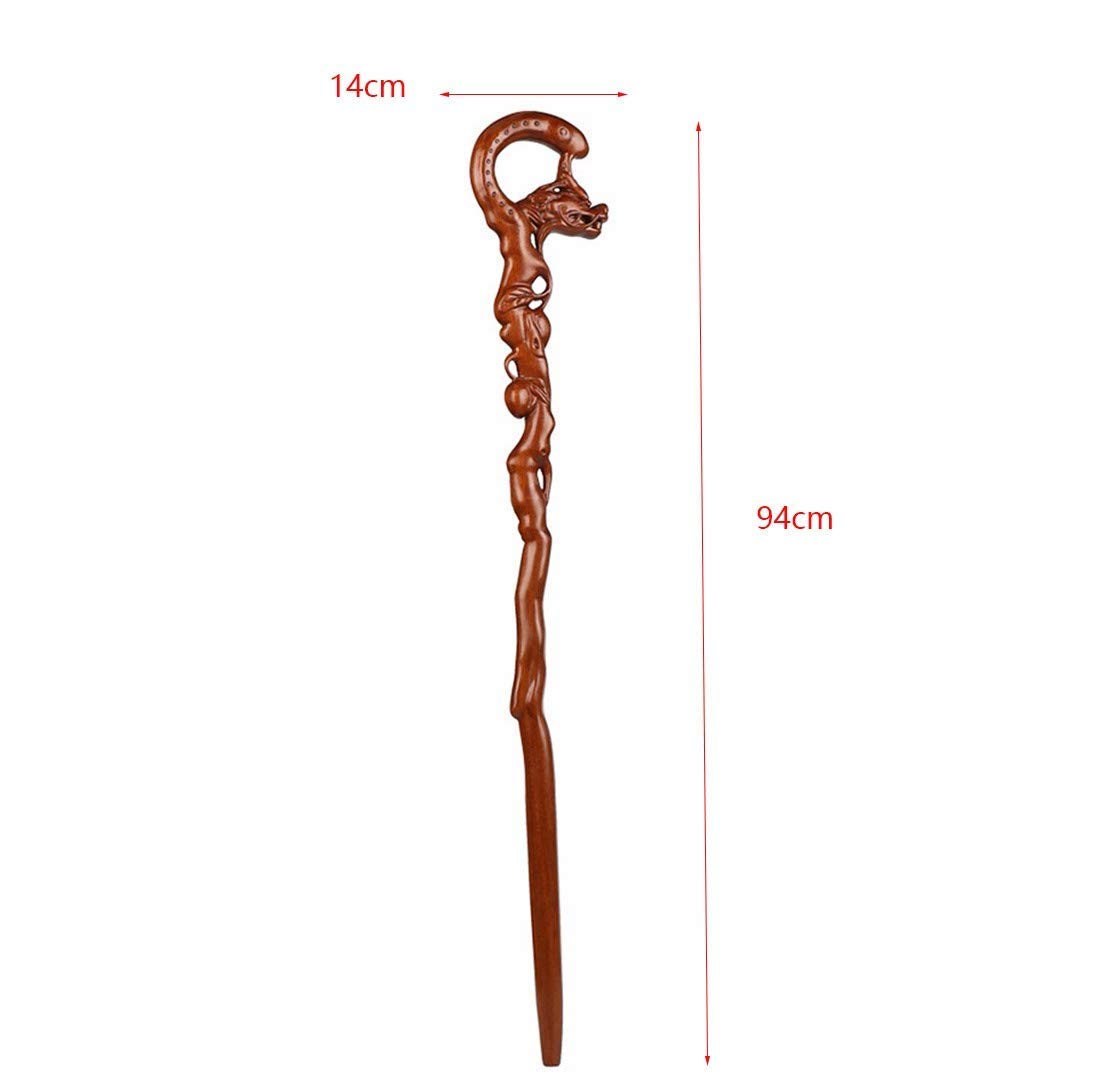 Bastones Muleta Bastón De Madera De Pera Grifo De Madera Mango De Cabeza Grabable Bastón Bastón De Alta Gama Regalo Adecuado para Personas Mayores,Muleta De 94 Cm-11.19