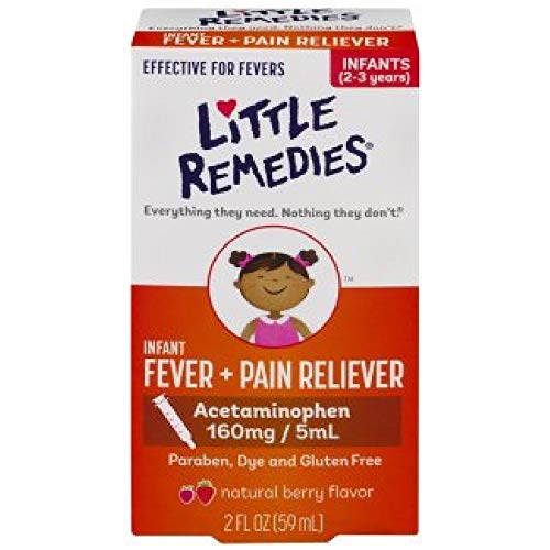 Image of Little Remedies Infant Fever & Pain Reliever | Natural Grape Flavor | 2 FL OZ | Pack of 2