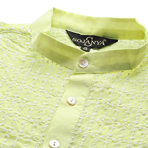 Image of SOJANYA (Since 1958 Men's Cotton Floral Regular Kurta Pyjama Set