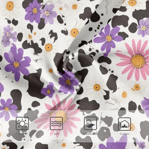 Wusikd Black Cow Print Girls' Underwear Cotton Girls Briefs Soft Toddler Underwear 2T3