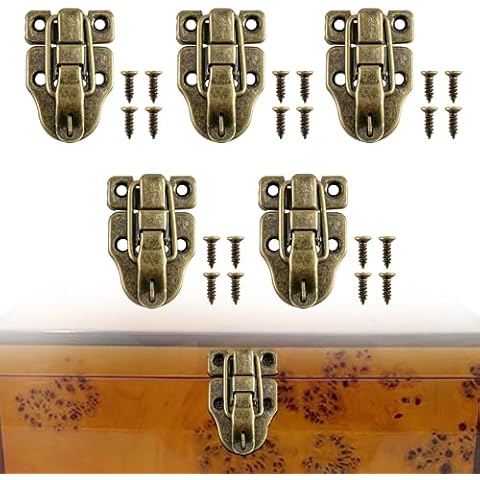 5 Pack Antique Metal Toggle Latch Set Cover