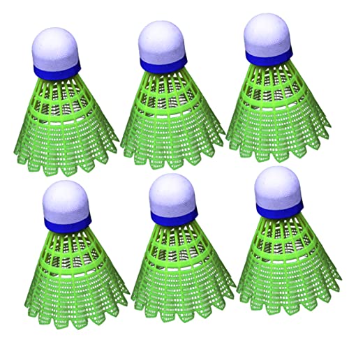 ifundom 6 Pack Children Shuttlecock Plastic Badminton Balls Sturdy Structure High Elasticity for Family Play