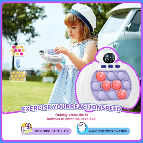 Quick Push Game Fidget Toys Pro für Kinder & Erwachsene, Pop Handheld-Spiel, schnelle Puzzle-Spielmaschine, Push-Bubble-Stress-Spielzeug, Geschenk für Jungen, Mädchen, Teenager