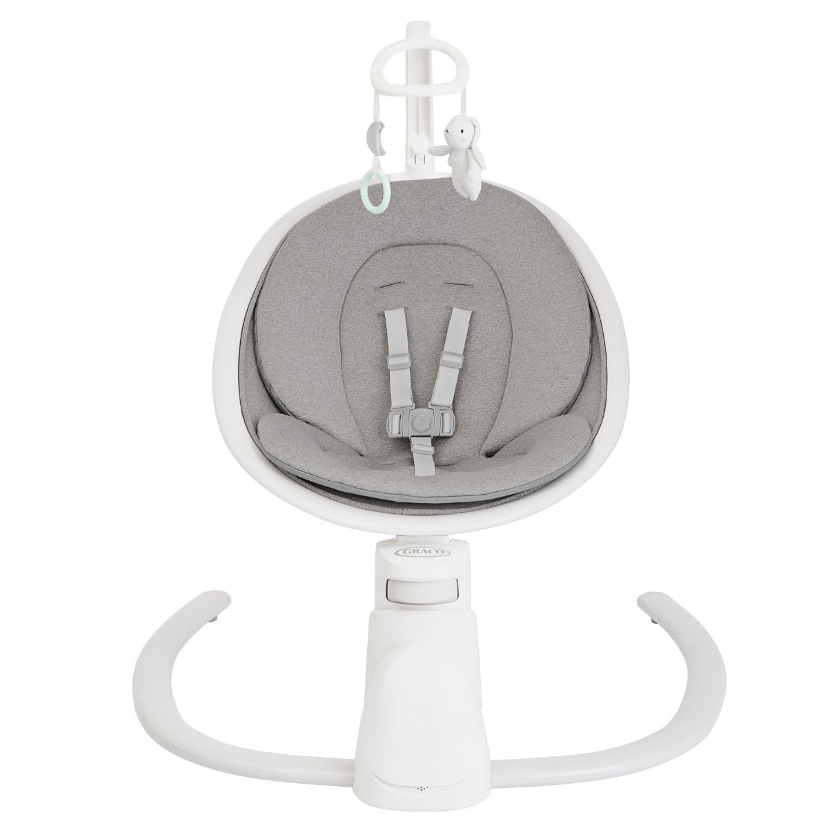 Graco Sway 'n Grow - Chupete Bluetooth con barra de juguetes, adecuado desde el nacimiento hasta aprox. 4 años (0-18 kg), con 6 movimientos oscilantes, vibración de 4 velocidades, música, ajuste de
