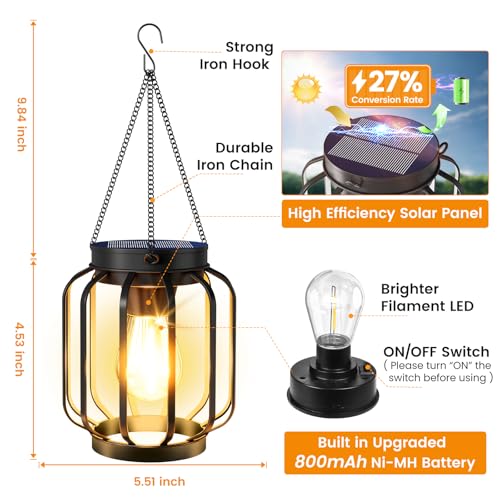 4-Pack Waterproof Solar Hanging Lanterns - 24.99 w/ Code + 50% Off Code 9QQMXQYH - image 6