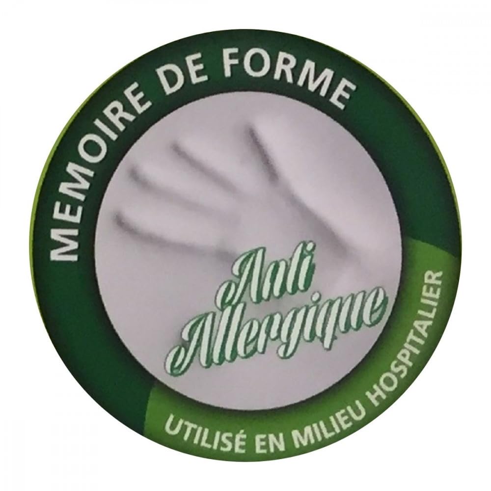Surmatelas à mémoire de Forme 5 cm – Visco et Fibres de Bambou – Confort Ergonomique – Anti-Allergique – Déhoussable et Lavable