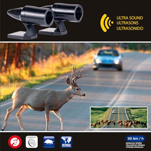 S SUMEX Vier Alarme, Abschrecker, Ultraschallpfeife für Tiere wie Hirsch, Wildschwein, Hasen für Auto, 4 Stück.