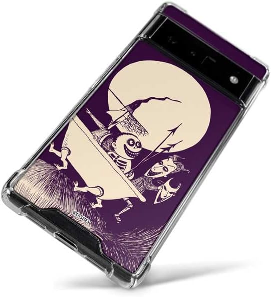 Skinit Clear Phone Case Compatible with Google Pixel 6 - Officially Licensed Disney The Nightmare Before Christmas Lock Shock and Barrel Art Design
