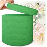 Max Shape Round Floral Foam Blocks,Large Dry Floral Foam for Artificial Flowers,Craft Project,Wedding Aisle Flowers,Arty Decoration 6 Pack (9.84'')