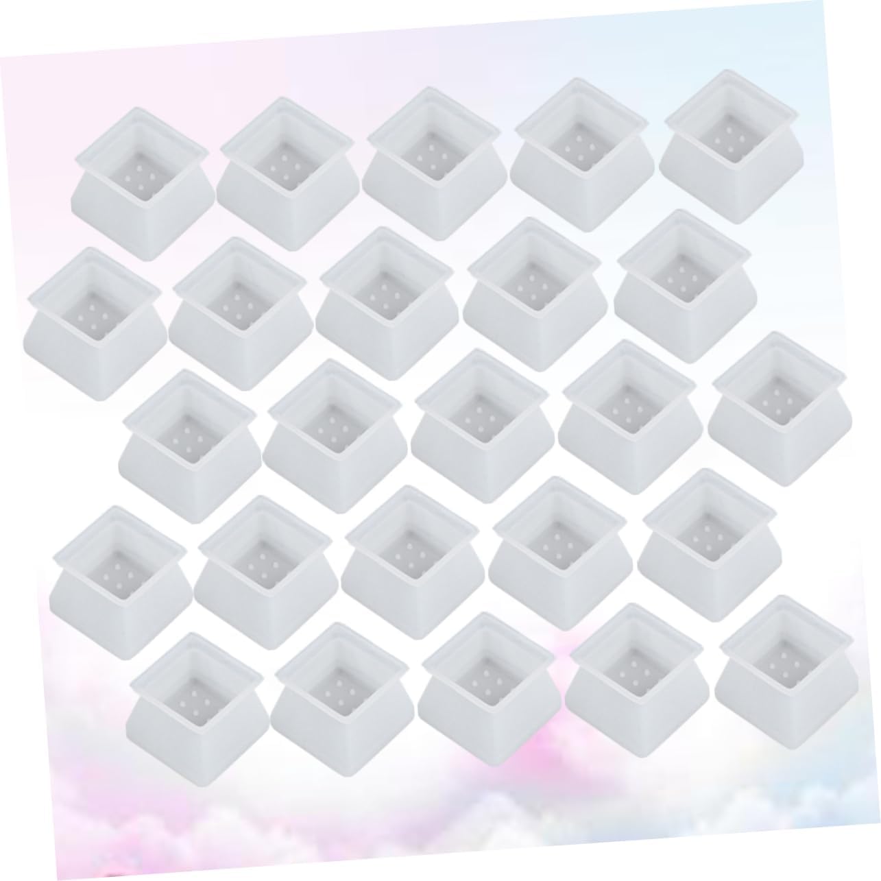 DOITOOL 96pcs Chair Leg Floor Protectors Silica Gel Table Mat Chair Legs Protective Case Furniture Bumpers for Hardwood Floors Non-Slip