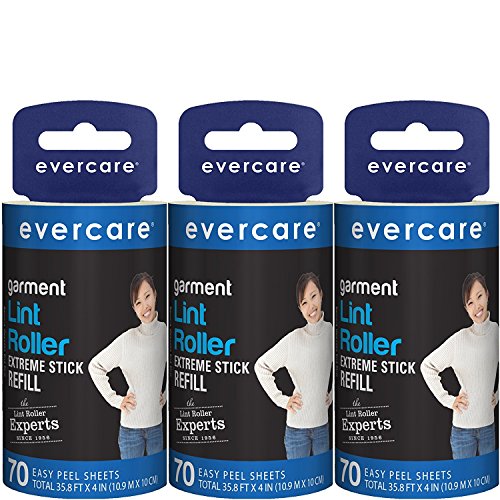 Evercare EXTREME Stick Lint Roller Refill, 210 Sheets