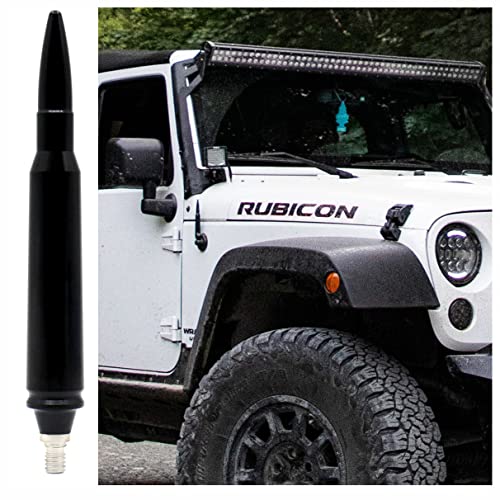 Short Stubby Antenna Mast AM FM Radio Rod Replacement Compatible with Fit for 2007-2022 Jeep Wrangler JK & JL Gladiator JT