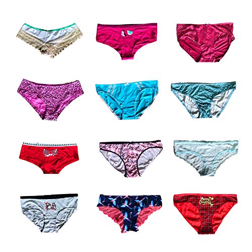 Morvia Varieties of Women Hipster Briefs Boyshorts Bikinis Pack Underwear With Coverage Stretchy Cotton Lacy Panties…4