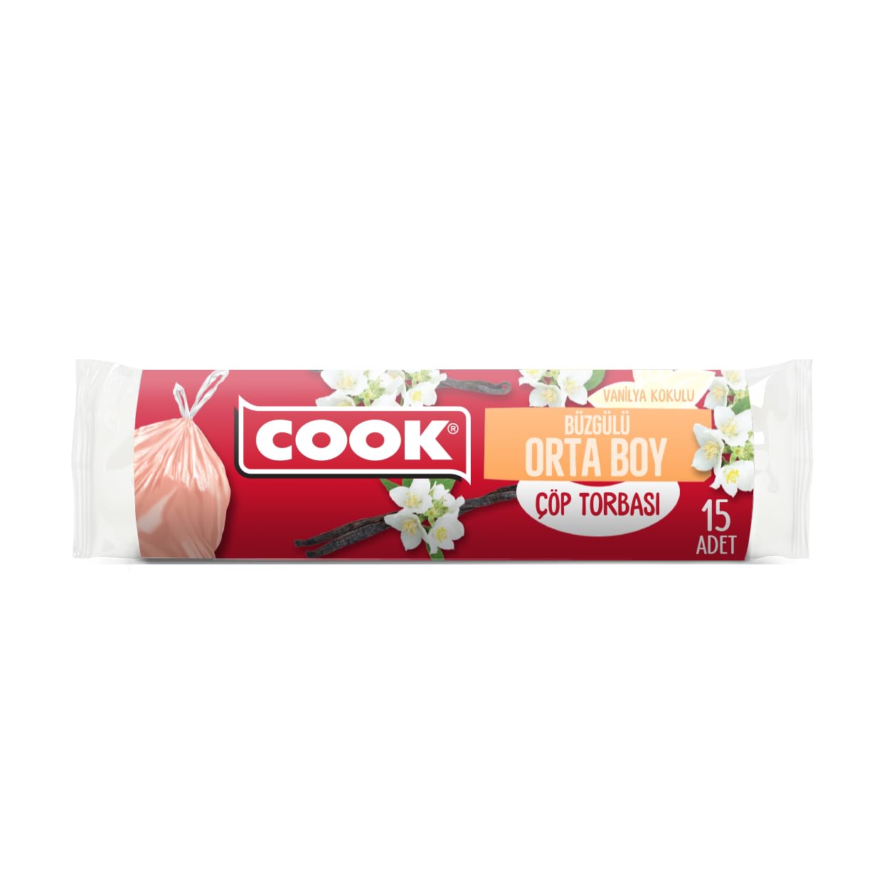 Cook Büzgülü Vanilya Kokulu Çöp Torbası Orta Boy