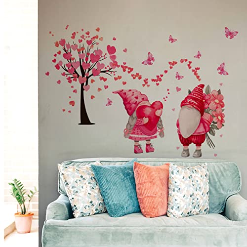 Vinilos decorativos 3D de corazones para pared Día de San Valentín miniatura 3
