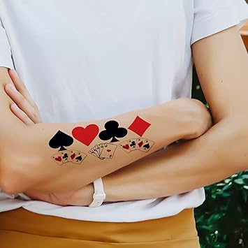 Koinstec Poker with Logo Tattoo For Men and Women Waterproof Sticker Temporary Body Tattoo