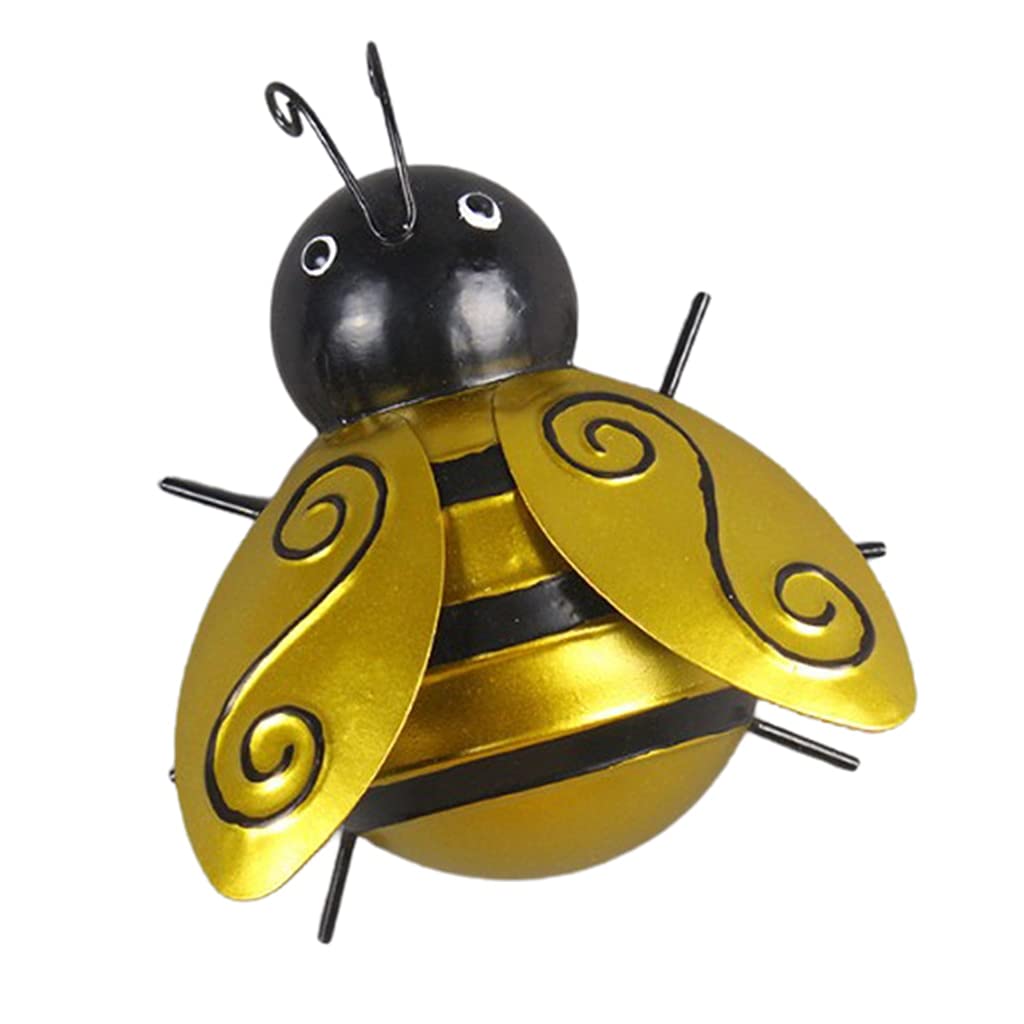 Posąg Dekoracyjny Do Wnętrza,Rzeźba Pszczoła Statua Metalowa Sztuka Ścienna Pszczoła Rzeźba Wieszące Ozdoby Do Ogrodu Patio Decor Do Salonu Domowego (3 Pack)