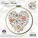 Floral Heart Counted Cross Stitch Kit with Hoop