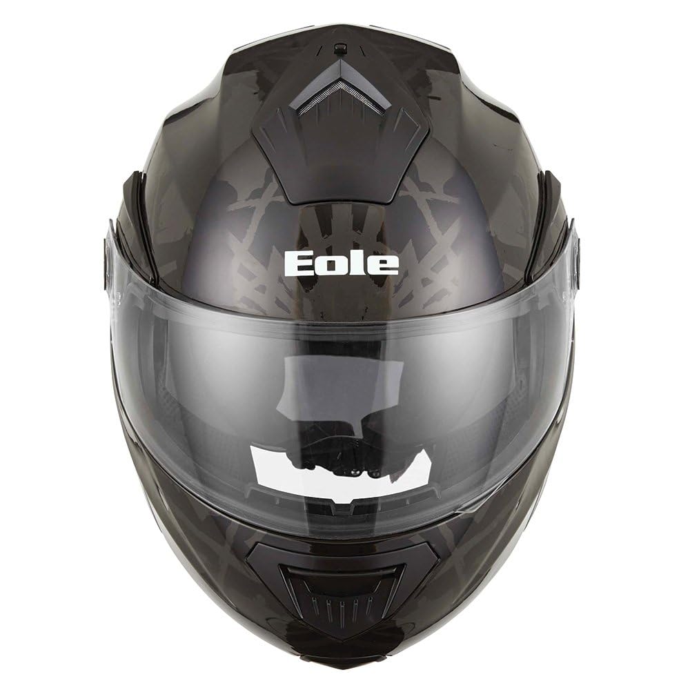 EOLE Klapphelm RIFLE Schwarz – ECE R 22.06 zugelassen – Größe L (59-60cm) – ABS-Schale