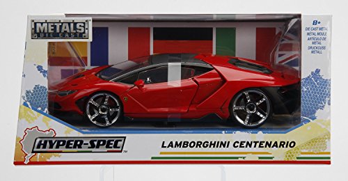 Lamborghini Centenario Red Hyper Spec 1/24 Scale Diecast Car Model By Jada 99360